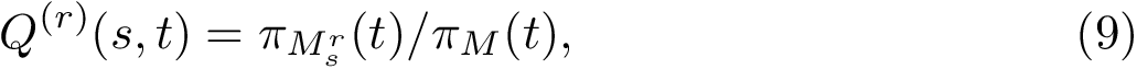 \begin{equation} \scoredir{s}{t} = \grwsd[M^{r}_s]{t} / \grwsd[M]{t}, \end{equation}