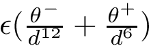 $\epsilon(\frac{\theta^-}{d^{12}} + \frac{\theta^+}{d^6})$