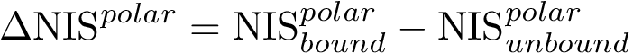 $ \NISPOLDIFF = \NISPOL_{bound} - \NISPOL_{unbound} $