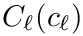 $C_\ell(c_\ell)$